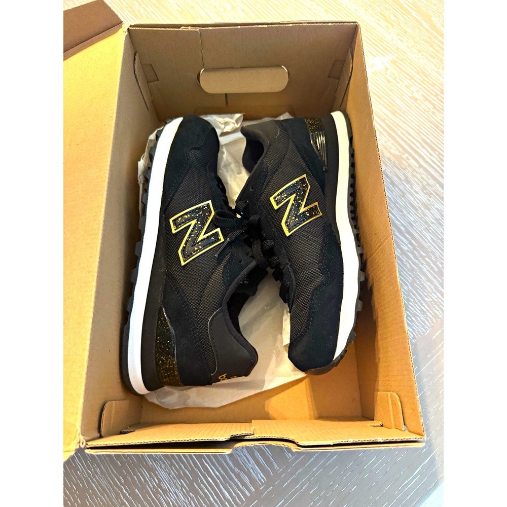 New Balance 515 Women's Black/Gold Lace-Up Low Top Athletic Sneakers WL515HRB